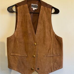 Vintage Global Identity Leather Vest – Size M – Excellent Condition